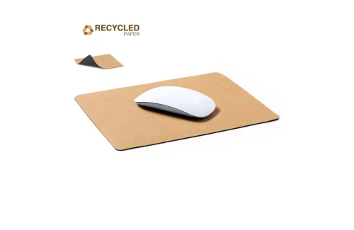 Tapis de souris publicitaire Sinjur en papier recyclé à base antidérapante