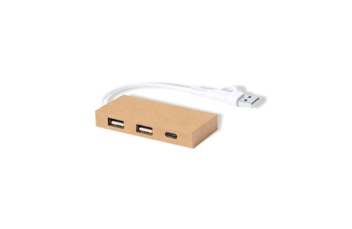 HUB port USB personnalisé en carton recyclé Hasgar