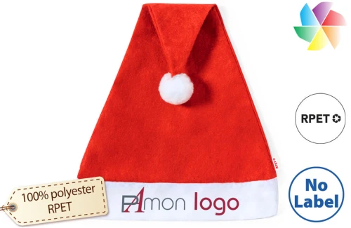 Bonnet de Noël personnalisable recyclé écoresponsable Coyfel avec pompon