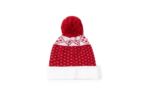 Bonnet personnalisé aux motifs de Noël avec pompon Elenix