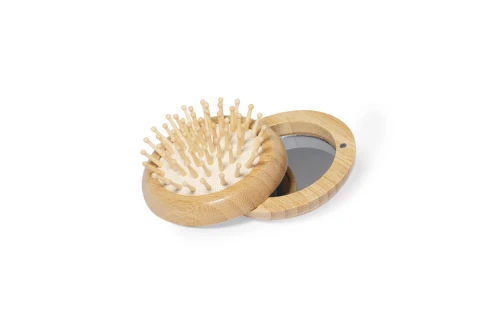 Brosse à cheveux personnalisée Bonnie en bambou avec miroir