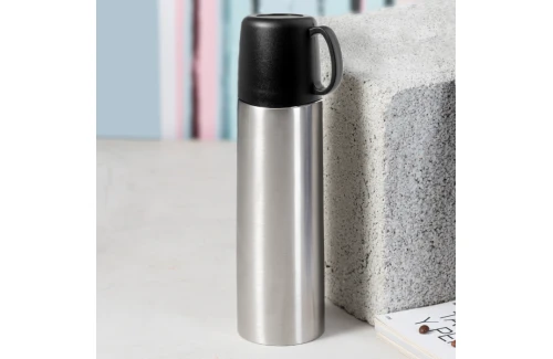 Thermos personnalisé en inox avec bouchon gobelet de grande capacité Tibber