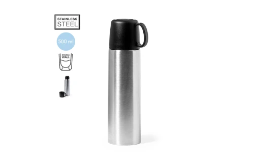 Thermos personnalisé en inox avec bouchon gobelet de grande capacité Tibber