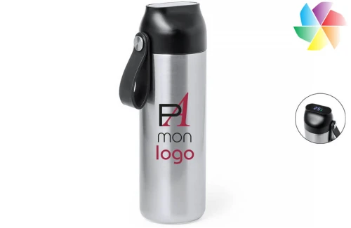 Thermos personnalisé avec jauge de température tactile Troy 630 ml