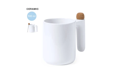 Tasse personnalisée Beverly de 500 ml avec agitateur extensible