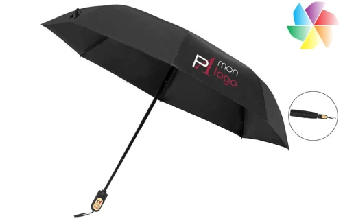 Parapluie pliable personnalisé anti-vent et tiges en fibre de verre Barbra