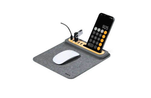 Tapis de souris multifonction personnalisé Craig RPET avec port USB