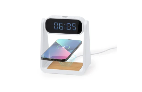 Horloge réveil matin personnalisée Darret avec lampe et chargeur sans fil