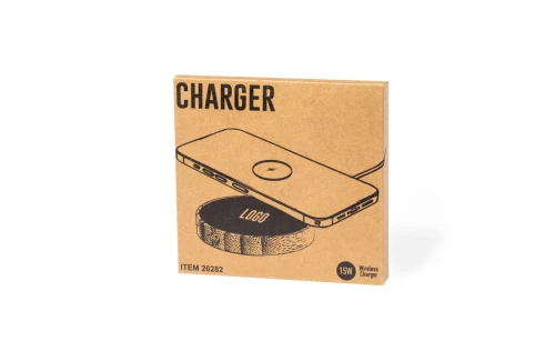 Chargeur de téléphone sans fil 15w en bambou personnalisable Beckett