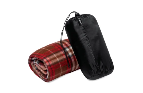 Couverture personnalisée en RPET recyclé à motif tartan bicolore Barzagli