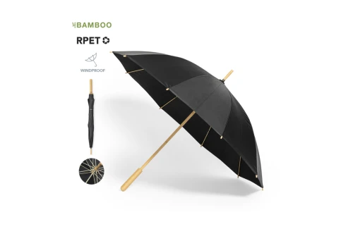 Parapluie golf personnalisé à tiges en fibre de verre et RPET recyclé Gotley