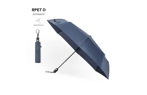 Mini parapluie personnalisé compact recyclé à système anti-vent Krastony