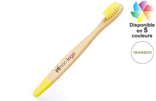 Brosse à dents publicitaire personnalisée pour enfant Becu en bambou 