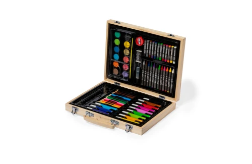 Malette de coloriage personnalisé Lanzini coffret en bois de 66 pièces