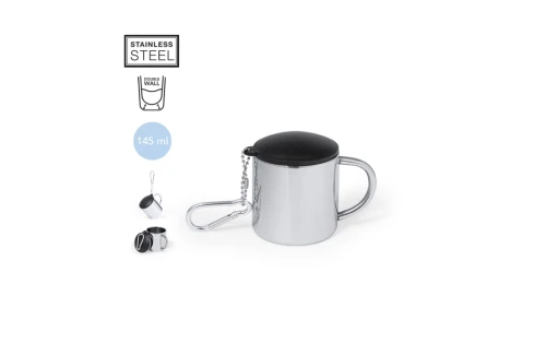 Petit mug personnalisé Melbour en acier inoxydable de 145 ml