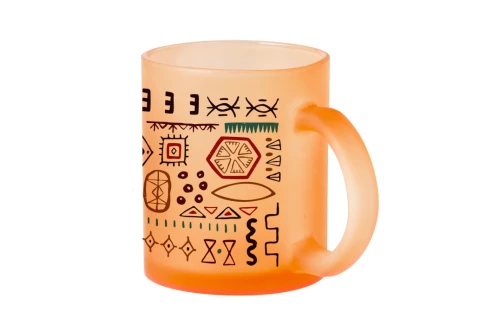 Tasse personnalisée cervan en verre translucide de 350ml pour sublimation