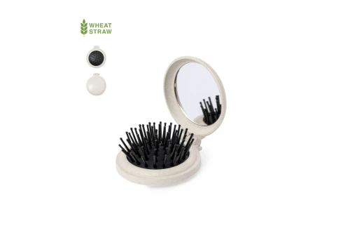 Brosse à cheveux pliable personnalisée Flege avec miroir