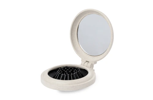 Brosse à cheveux pliable personnalisée Flege avec miroir