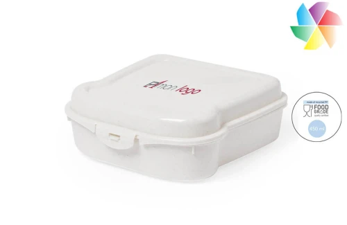 Boite à sandwich publicitaire personnalisée Tixor lunch box écoresponsable en PP recyclé 