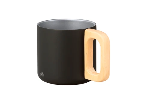 Mug personnalisé Garfun inox recyclé et poignée bois de 400 ml