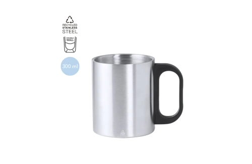 Mug personnalisé en inox recyclé Korpla de 300 ml à double paroi