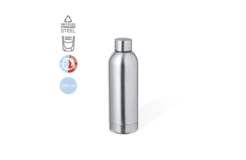 Bouteille isotherme personnalisée en acier inox recyclé Hilker 500 ml