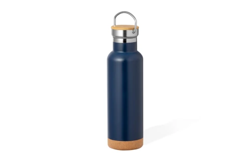 Gourde isotherme personnalisée en inox à détail bambou Dixont 650 ml