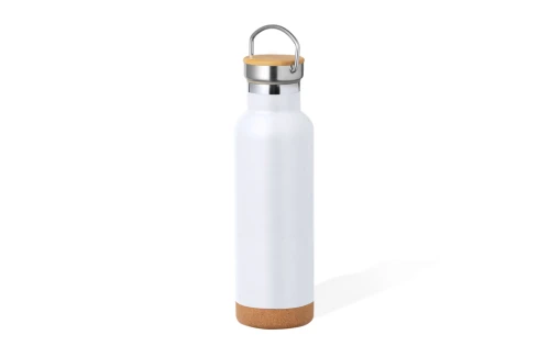 Gourde isotherme personnalisée en inox à détail bambou Dixont 650 ml