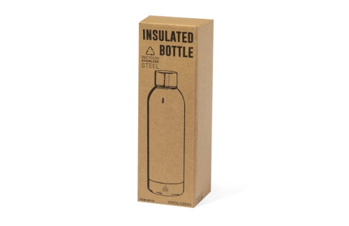 Bouteille isotherme personnalisée en inox recyclé finition mate Keono 500 ml