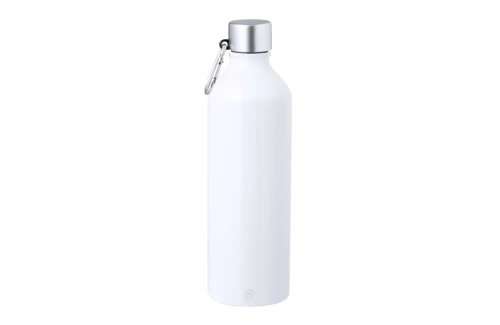 Gourde personnalisée en aluminium recyclé mat avec mousqueton Winex 800 ml