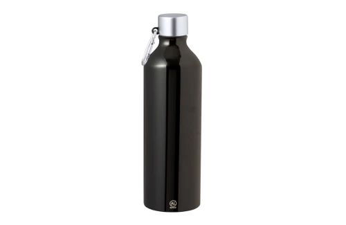 Gourde personnalisée en aluminium recyclé mat avec mousqueton Winex 800 ml