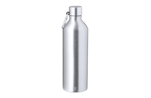 Gourde personnalisée en aluminium recyclé mat avec mousqueton Winex 800 ml