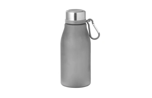 Gourde personnalisée en RPET recyclé à finition mate avec mousqueton Katsur 370ml