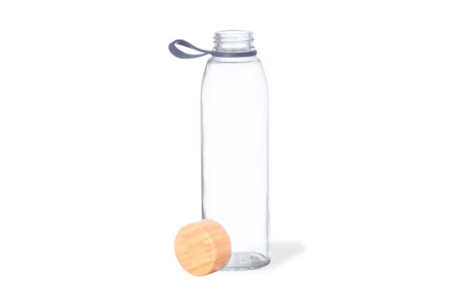 Bouteille personnalisée en verre avec bouchon bambou Toniox 500 ml