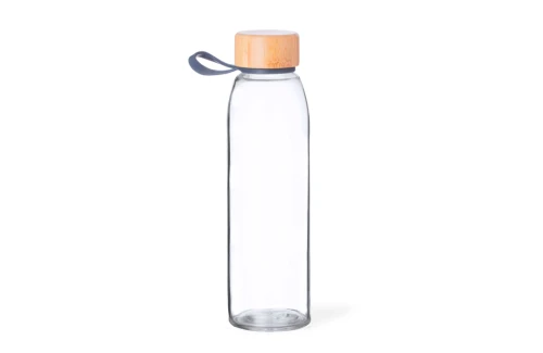 Bouteille personnalisée en verre avec bouchon bambou Toniox 500 ml