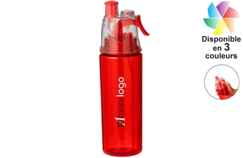 Gourde sport personnalisée bidon vaporisateur rafraîchissant Fluxi 600 ml