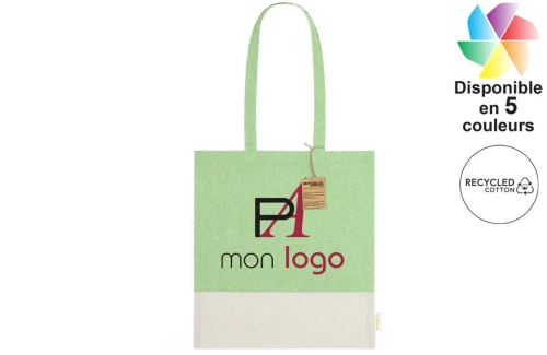 Tote bag personnalisable sac bicolore coton recyclé Skadi