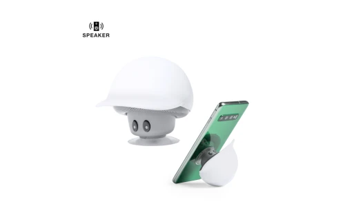 Haut-parleur Bluetooth® au design champignon à support smartphone Heston