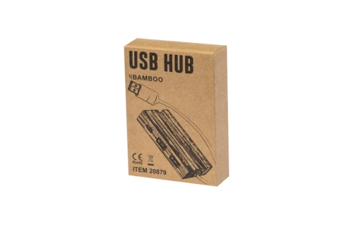 Hub USB personnalisé port 2.0 en bambou Cirzo