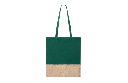 Tote bag personnalisé bicolore en toile de jute et coton Suelva