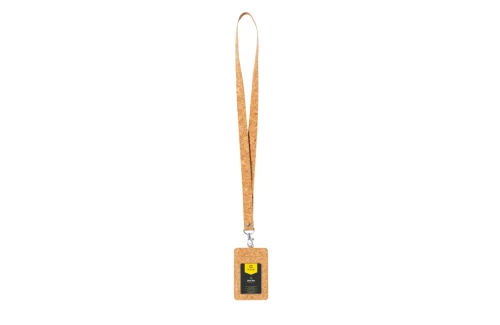 Cordon tour de cou personnalisé liège Beryel lanyard avec porte badge