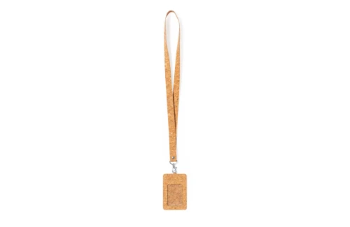 Cordon tour de cou personnalisé liège Beryel lanyard avec porte badge