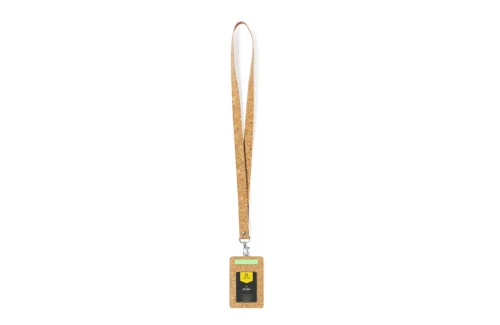 Cordon tour de cou personnalisé liège Beryel lanyard avec porte badge