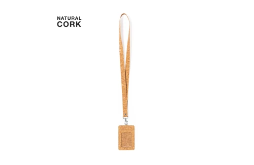 Cordon tour de cou personnalisé liège Beryel lanyard avec porte badge