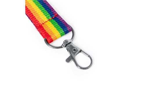 Lanyard personnalisé LGBT tour de cou publicitaire au couleur arc en ciel Mapik