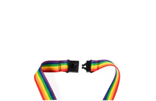 Lanyard personnalisé LGBT tour de cou publicitaire au couleur arc en ciel Mapik