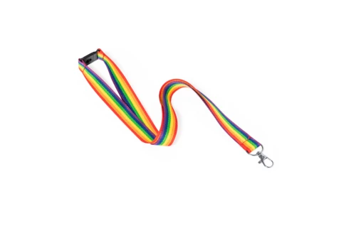 Lanyard personnalisé LGBT tour de cou publicitaire au couleur arc en ciel Mapik