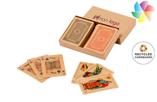 Set de jeu de cartes personnalisé en carton recyclé Kardain