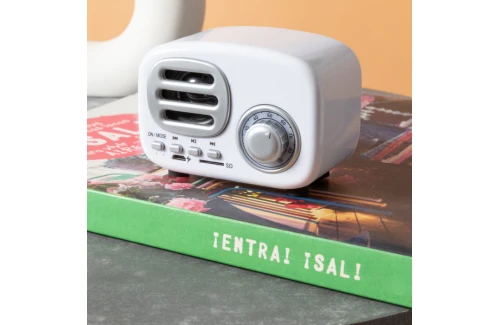 Haut-parleur Bluetooth personnalisé de style vintage en forme de radio Florens