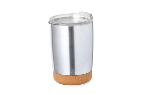 Mug isotherme personnalisé verre thermique acier inox recyclé Sarski 350 ml